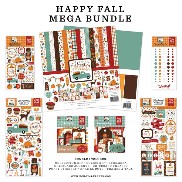 Echo Park Mega Bundle Collection Kit 12"X12" - Happy Fall*