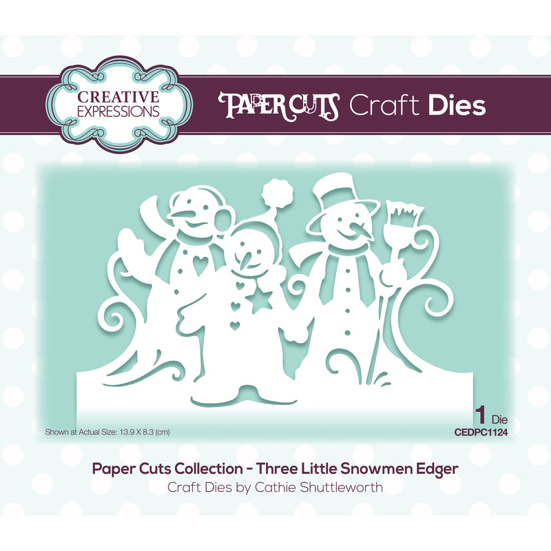Creative Expressions Paper Cuts Edger Craft Dies - Three Little Snowmen*