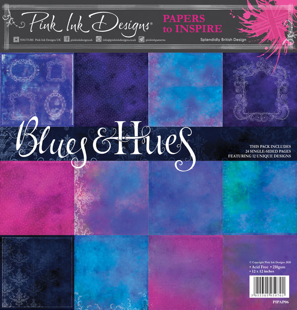 Pink Ink Designs Blues & Hues 12 in x 12 in Paper Pad*