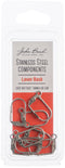 Stainless Steel Earring Lever Back 8/Pkg 12x17mm