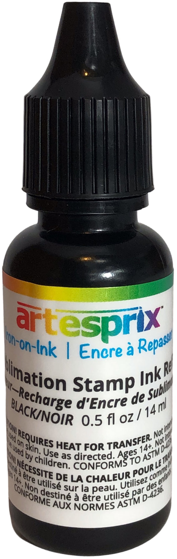 Artesprix Iron-On-Ink Sublimation Stamp Ink Refill - Black