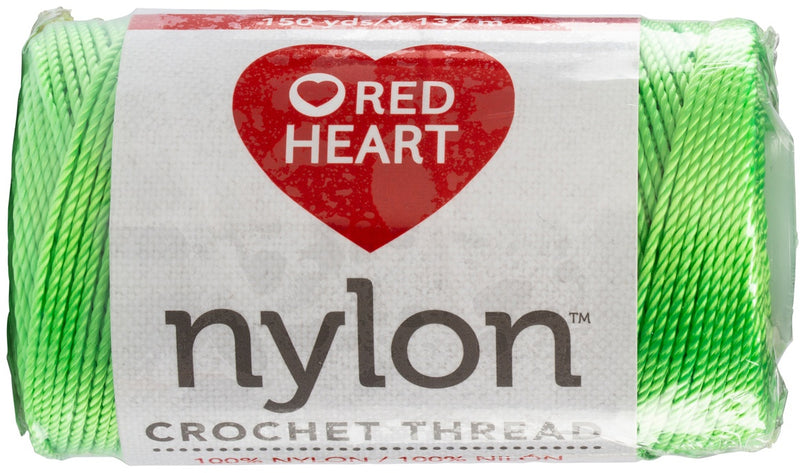 Red Heart Nylon Crochet Thread Size 18 - Neon Bright Green