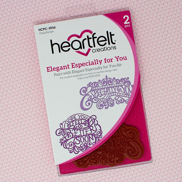 Heartfelt Creations Cling Rubber Stamp Set - Elegant Especially For You
