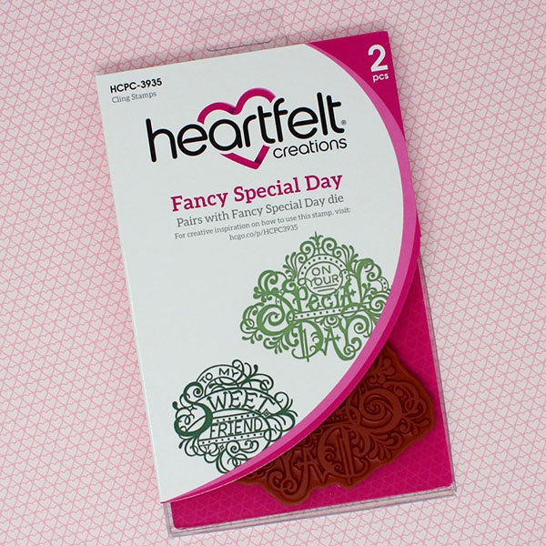 Heartfelt Creations Cling Rubber Stamp Set - Fancy Special Day*