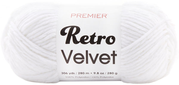 Premier Yarns Retro Velvet Yarn - White 280g