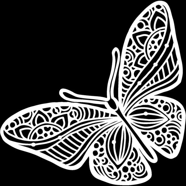 Crafter's Workshop Template 6"x6" - Joyous Butterfly