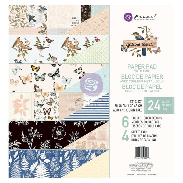 Prima Marketing Double-Sided Paper Pad 12"X12" 24 pack - Nature Lover, 6 Designs/4 Each*