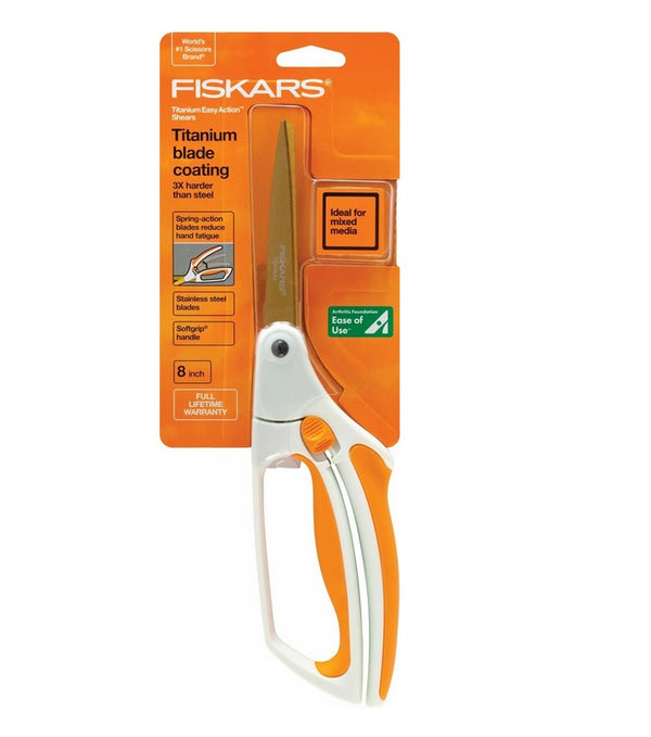 Fiskars - Easy Action Titanium Bent Scissors 8 inch