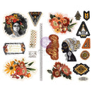Prima Marketing Diamond Chipboard Stickers 18 pack - Shapes  with Foil Accents*