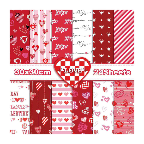 Poppy Crafts 12"x12" Paper Pack #65 - Love