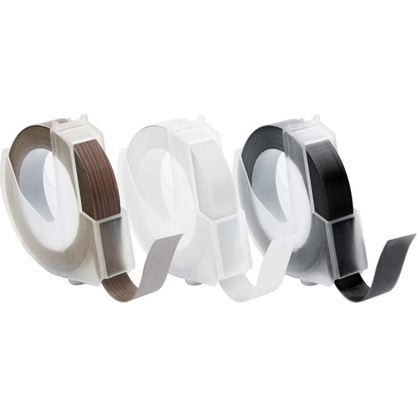 We R Memory Keepers LabelIT .375inch Emboss Tape Rolls 3 pack Neutral