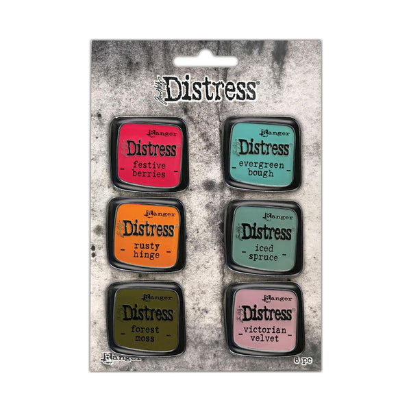 Tim Holtz Distress Enamel Collector Pin Set 6/Pkg #9*