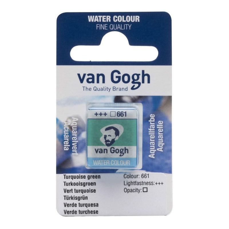 Talens - Van Gogh Watercolour half pan - TURQ.GREEN 661