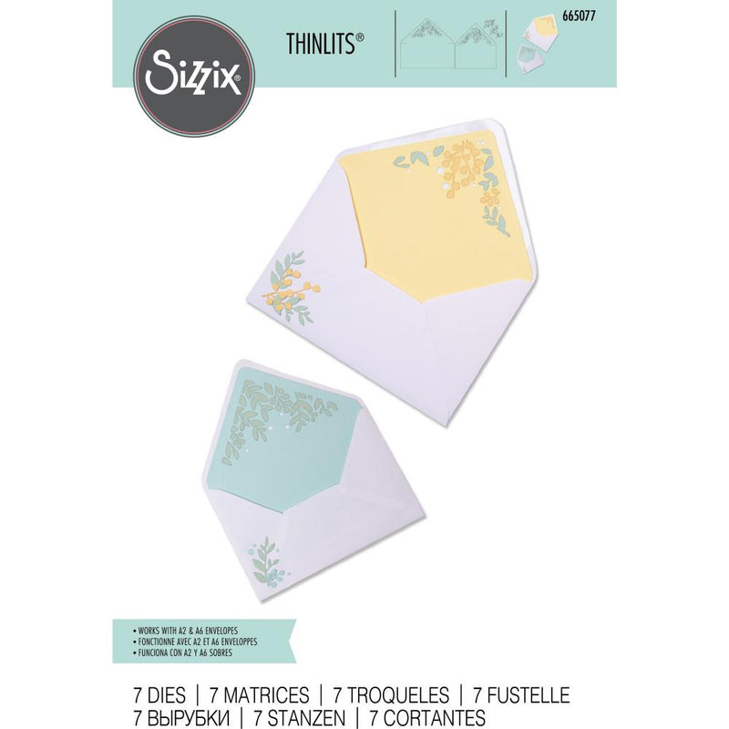 Sizzix Thinlits Dies By Sharon Drury 7 pack  - Foliage Envelope Liners*
