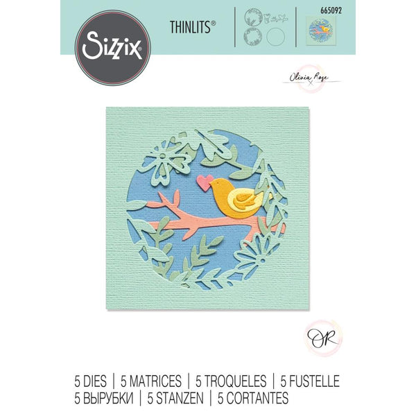 Sizzix Thinlits Dies By Olivia Rose 5 pack  - Spring Layered Scene*
