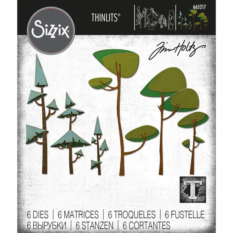 Sizzix Thinlits Dies By Tim Holtz 6 pack  - Funky Trees
