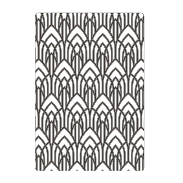 Sizzix Texture Fades Embossing Folder By Tim Holtz - Multi-Level Arched