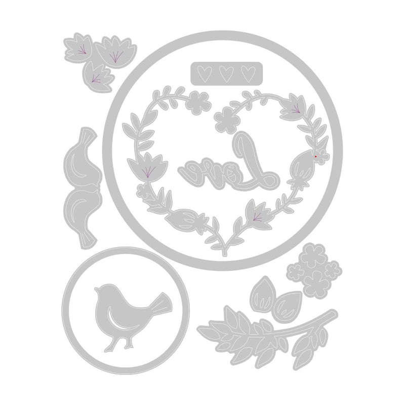 Sizzix Thinlits Dies By Lisa Jones 11/Pkg - Mini Love Birds*
