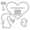 Sizzix Framelits Die & Stamp Set By Olivia Rose 8/Pkg - Bunny Love*