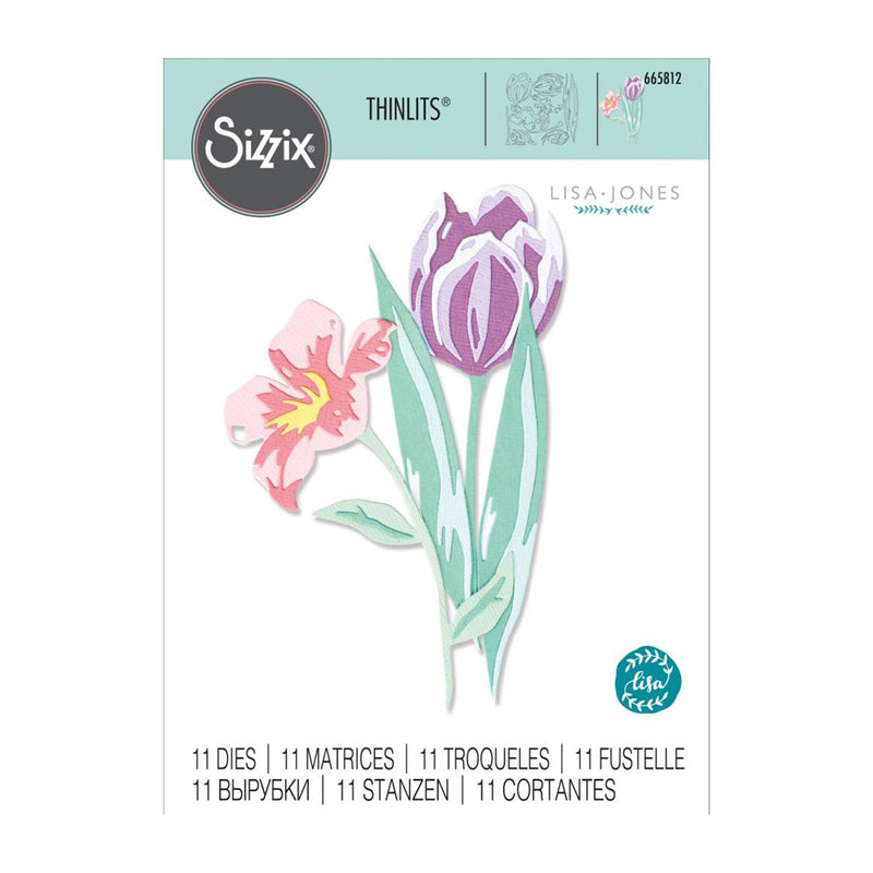 Sizzix Thinlits Dies By Lisa Jones 11/Pkg - Layered Spring Flowers*