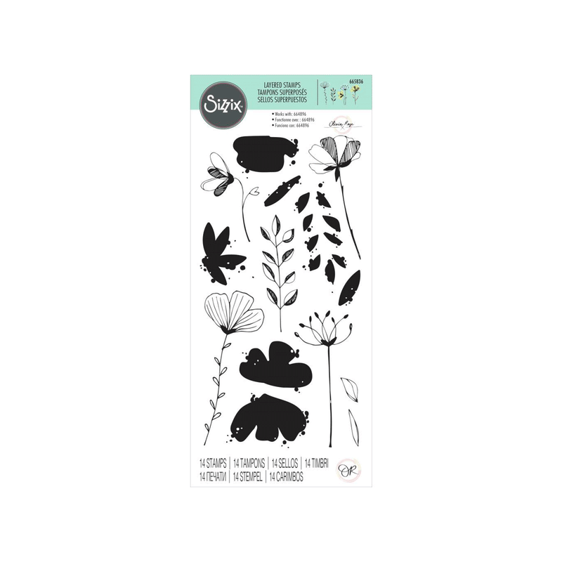 Sizzix Layered Clear Stamps By Olivia Rose - Watercolour Flowers*