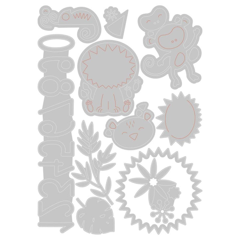 Sizzix Thinlits Dies By Lisa Jones 11/Pkg - Jungle Fun*