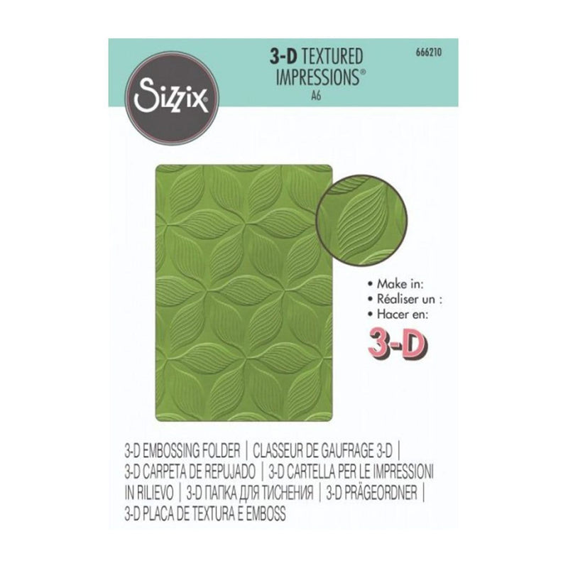 Sizzix 3-D Textured Impressions Embossing Folder-Shells by Jessica Scott, 664514 664514-Cartella per goffratura 3D, Motivo: impressioni, Conchiglie, plastica PP, Multicolor, Taglia unica