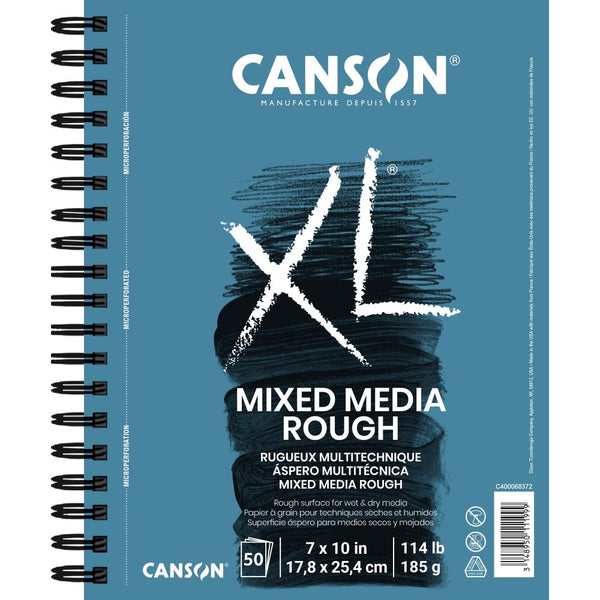 Canson XL Rough Mixed Media Paper Pad 7"X10" 50 Sheets