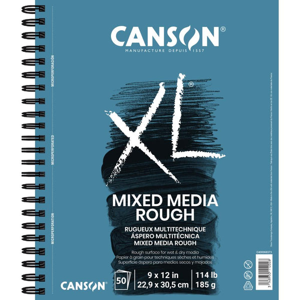 Canson XL Rough Mixed Media Paper Pad 9"X12" 50 Sheets