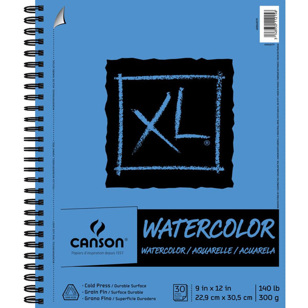Canson XL Watercolour Pad 9 inch X12 inch 30 Sheets