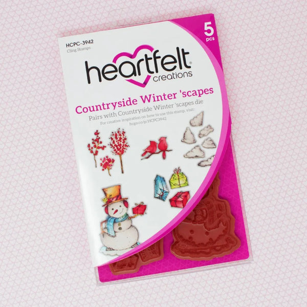Heartfelt Creations Cling Rubber Stamp Set - Countryside Winter 'scapes*