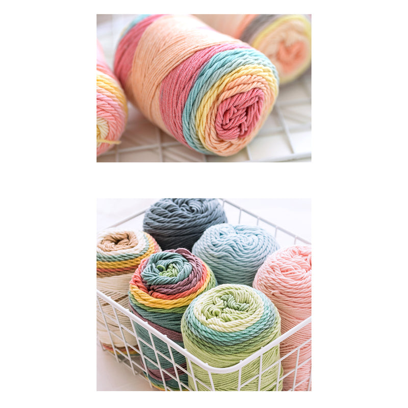 Poppy Crafts Rainbow Cotton Yarn 100g - Mix 19