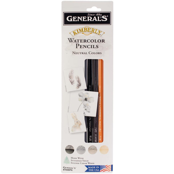 General Pencil Kimberly Watercolour Pencils 4 pack - Neutrals