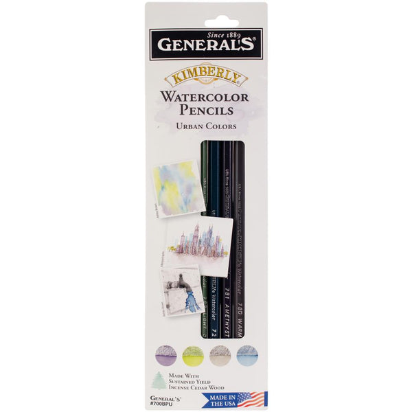 General Pencil Kimberly Watercolour Pencils 4 pack - Urban