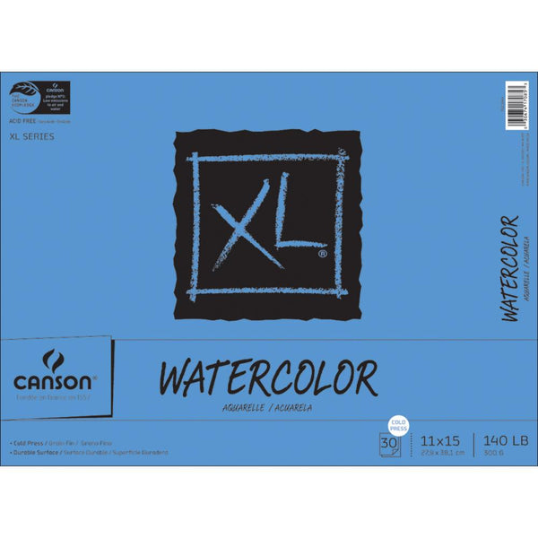 Canson XL Watercolour Paper Pad 11 inch X15 inch 30 Sheets