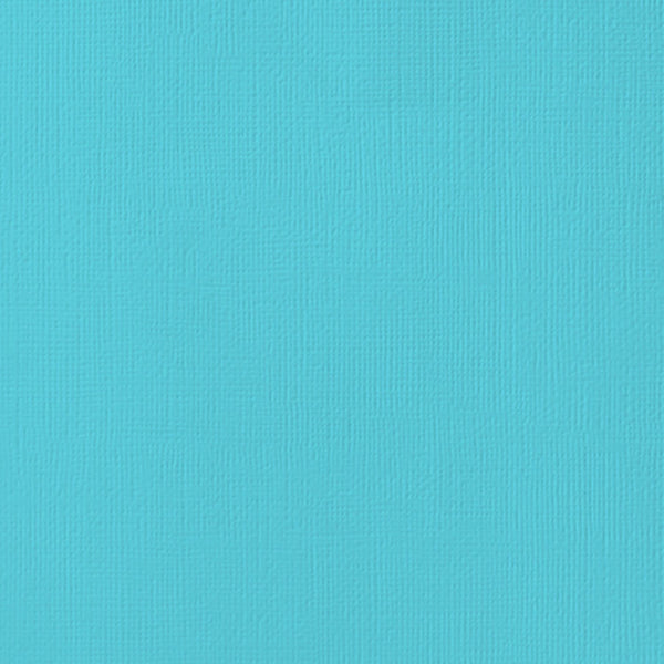 American Crafts 12x12 inch Textured Cardstock - Pool - Single Sheet
