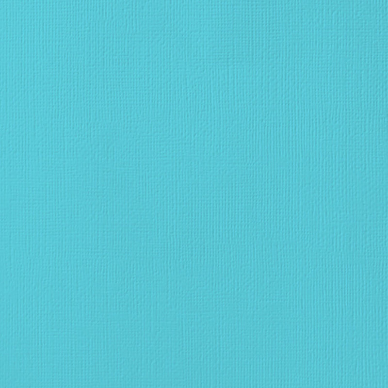 American Crafts 12x12 inch Textured Cardstock - Pool - Single Sheet