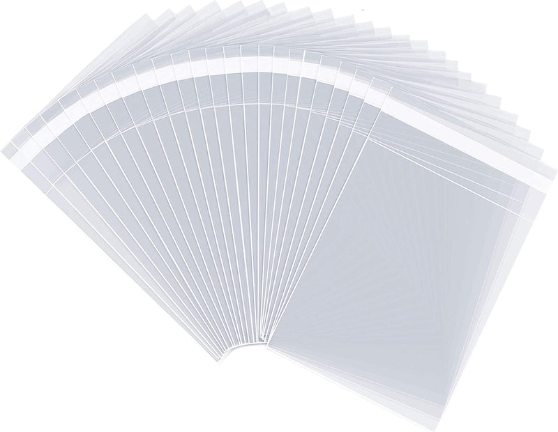 Mpress  - Clear Self Adhesive Seal Cello Bags - 50 Pack - Size: 5.5"x 7.5"