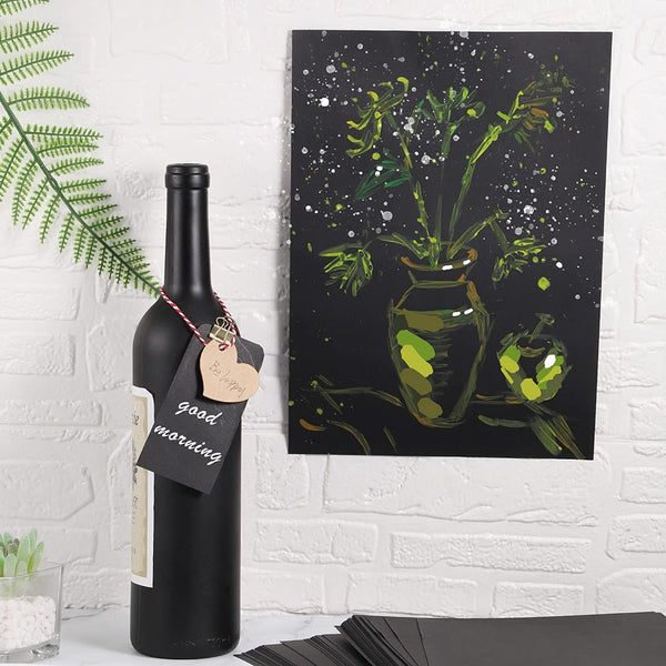 Poppy Crafts A4 Premium Black Cardstock 350gsm - 20 sheets