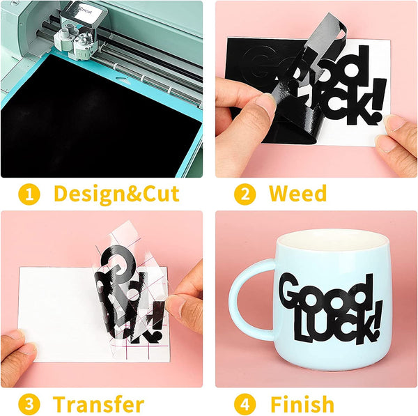 Universal Crafts Adhesive Vinyl Roll - Matte Black - Bulk - 30.5cm x 22.9m