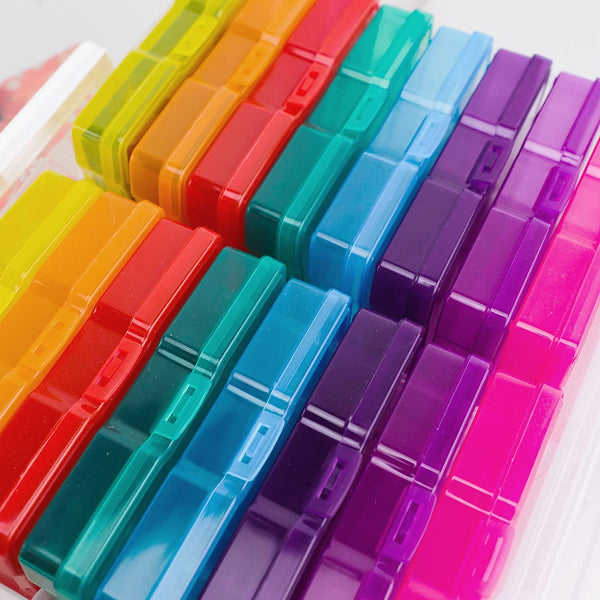 Universal Crafts Large Craft Storage Box - 4" x 6" Case 16pc - Multi Colour*