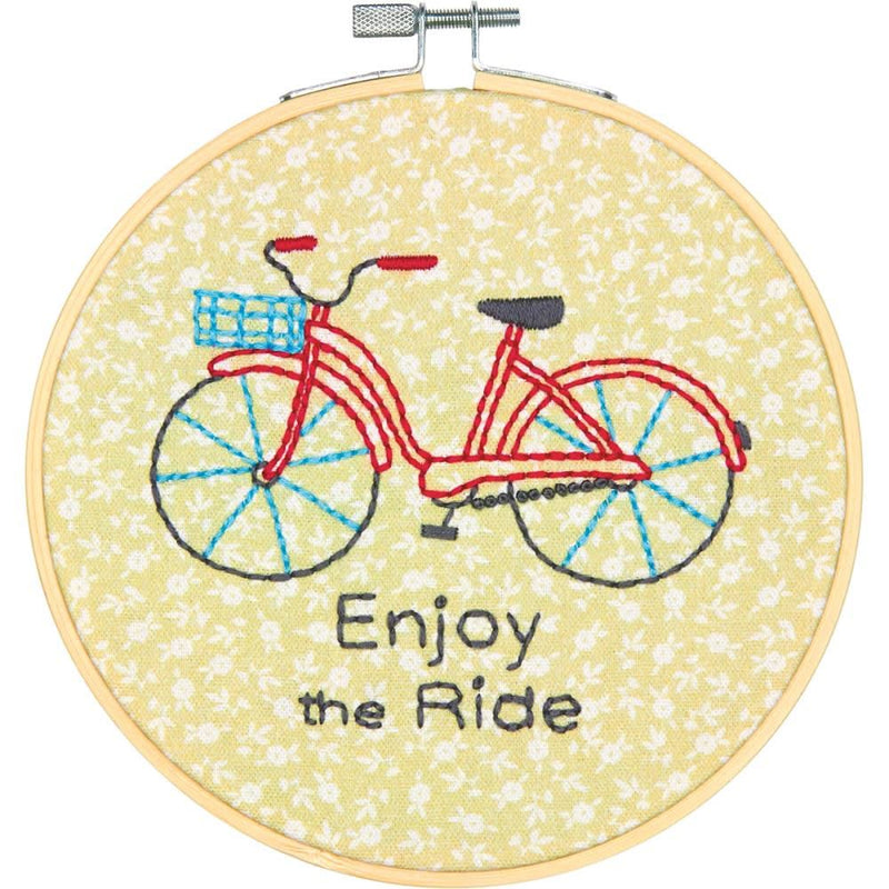 Dimensions Learn-A-Craft Embroidery Kit 6" Round - Bike Ride - Stitched In Thread*
