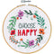 Dimensions Embroidery Kit 6" Round - Choose Happy - Stitched In Thread