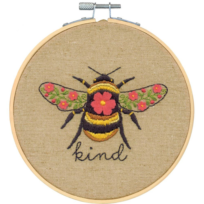 Dimensions Embroidery Kit 6" Round - Bee Kind