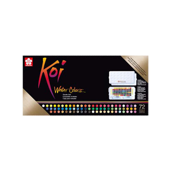 Koi Watercolour Pocket Box - 72 Colours + Water Brush
