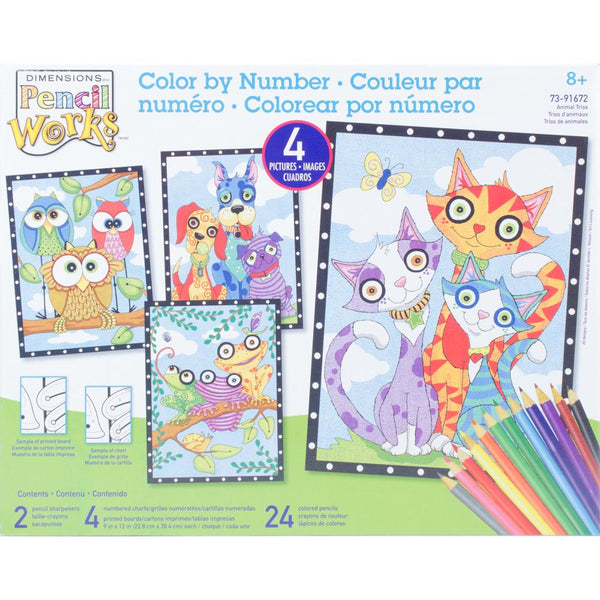 Paint Works Paint By Number Kit 9"x 12" - Animal Trios