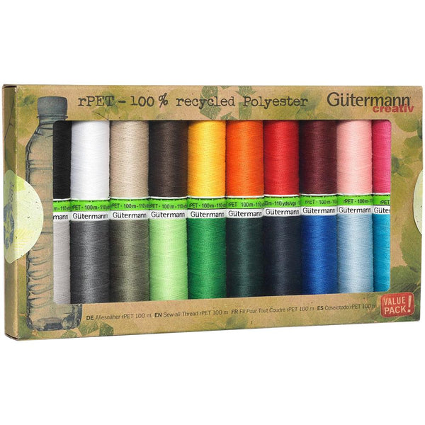 Gutermann rPET Polyester Sew-All Thread Set - 20 Spools Popular*