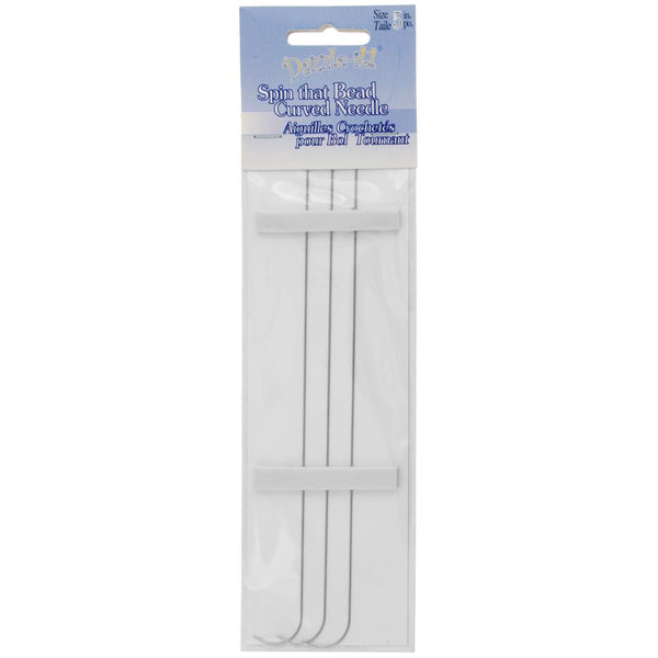 John Bead Dazzle It Curved Needle For Spinner - Silver
