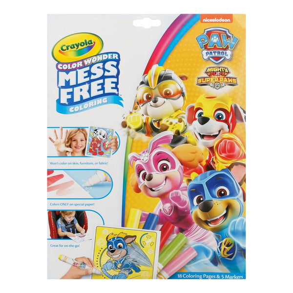 Crayola Colour Wonder Colouring Pad & Markers - Paw Patrol