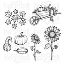 Heartfelt Creations Cling Rubber Stamp Set - Countryside Autumn 'scapes*
